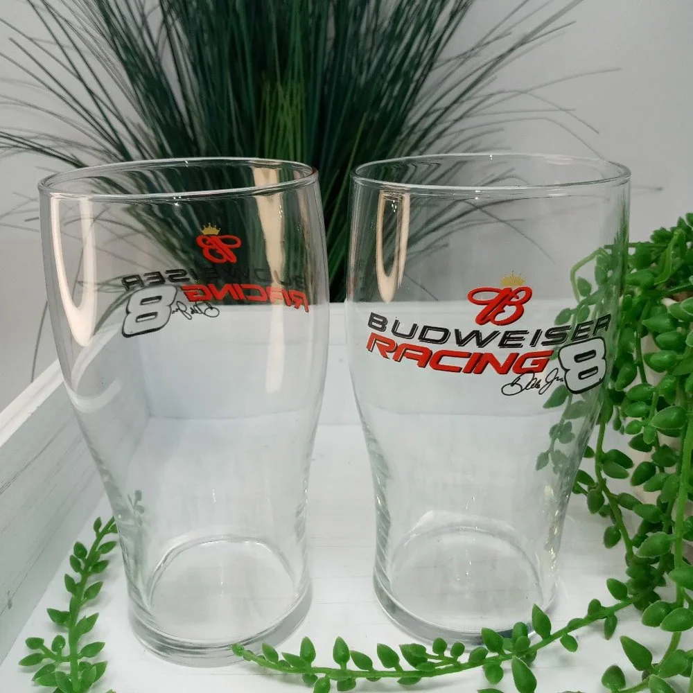 Dale Jr. #8 Set Of 2, 16oz. Budweiser Drinking Glasses